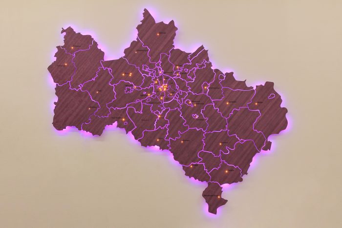 Деревянная карта Московской области