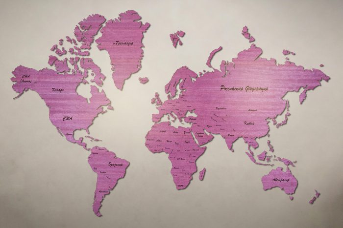 Рендер карты мира из амаранта