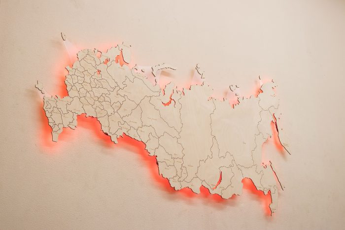 Карта России со светодиодной подсветкой