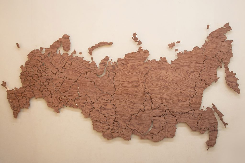 Карта России из дерева - серия Elite | Wooden Print
