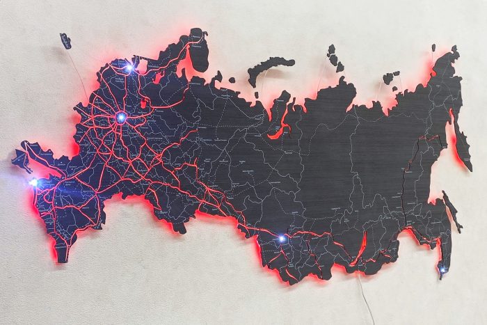 Карта РФ с сетью дорог, Эбен 115Q